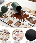 Absorbent Coffee Mat Bar For Countertop and Bar Areas Silicone Non Slip Kitchen Counter Mat Waterproof 19 Inch By 12 Inch