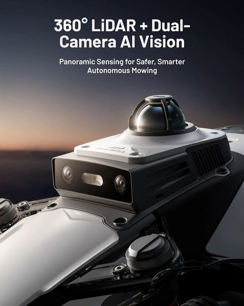360 LiDAR and dual-camera AI vision on 2026 Upgrade LUBA Mini 2 AWD Robot Lawn Mower for a 0.37 acre yard