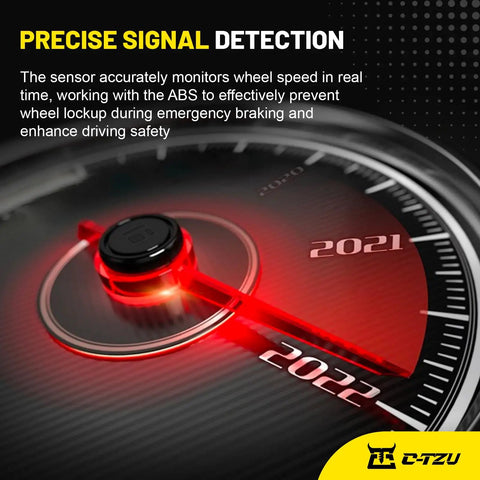 Close-up of a speedometer showing precision wheel speed detection for ABS. Rear Abs Wheel Speed Sensor Left And Right Pair Fits 2007 2017 Jeep Wrangler 2008 2012 Jeep Cherokee 2007 2011 Dodge Nitro 2 Pcs Straight Forward Swap Quick Install Street Tested Built Tough.