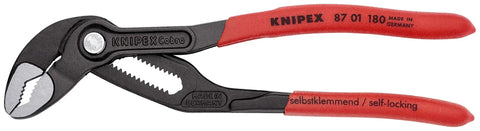 Cobra Water Pump Pliers 7 And A Quarter Inch Beefy Self Locking Pliers With Teeth Grip 18 Adjustment Positions Pinch Guard
