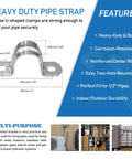 Half Inch Flexible PVC Electrical Conduit Kit 50 Feet Liquid Tight With Five Couplings Five Elbows And Ten Straps heavy-duty pipe strap