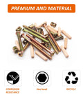 Must Have Hardware Replacement Kit For Cribs And Furniture With Barrel Nuts And Wood Dowels M6 Hex Drive Socket Cap Screws shown