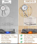 Comparison of HOMETUK C6 and other models, showing weight capacity and wall thickness measurement features.