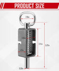 Five Eighth Inch Weld On Spring Latch Assembly With Plain Tube Heavy Duty Steel Trailer Gate Lock dimensions image showing size details.