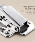 Soft Close Hidden Surface Mount Cabinet Hinges No Pre Drilled 8 Pack For Kitchen Cabinets DIY Friendly Quiet Close Easy Install
