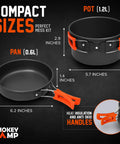 All In One 11 Piece Camping Cookware Set With Stove And Adapter For Backpacking Hiking And Picnics nonstick pot pan sizes
