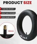 1 Pack 20x4 Fat Tire Inner Tube With Schrader Valve For Mountain Bikes And E Bikes, Beefy Butyl Rubber Replacement, Tube Size 20x4.0