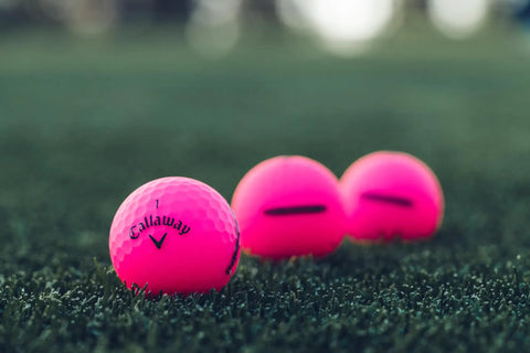 Supersoft Pink Golf Balls 2023 Edition For Casual Play with ultra soft feel on grass, ideal for beginners and weekend golfers.