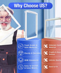 Man holding Crisper Pan Cover Replacement For Frigidaire Refrigerators 241969501 With Shelf Frame Without Glass beside pros and cons chart