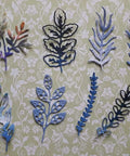 Eight Piece Leaf Metal Die Cuts Set For Scrapbooking And Card Making, Floral Leaf Cutting Dies Stencils For DIY Embossing Craft Projects, Durable Carbon Steel Dies, 9.7 By 10.9 Cm displayed on floral background.