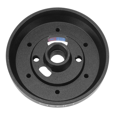 Lockable Aluminum Steering Short Hub And Quick Release Adapter Unit With 6x70mm Bolt Pattern For C6 Corvette Silverado And CTS, top view.