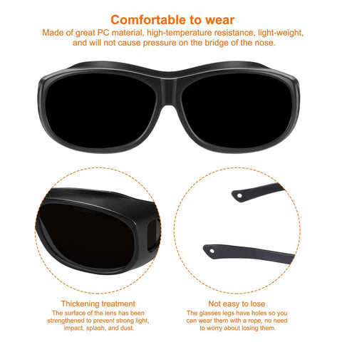 Heavy Duty Welding Safety Glasses With Infrared Protective Lenses Anti Glare Impact Resistant Pc Frame Ce Certified Ppe Protective Eyewear Built Tough For Metal Heads Who Demand Badass Eye Protection Daily