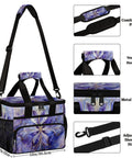 Insulated Picnic Backpack Lunch Bag For Everyday Use On The Go Large 12 x 8.7 x 10 Inch Capacity with floral design and features
