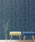 Peel And Stick Geometric Blue Textured Wallpaper For Walls And Furniture Renovation Self Adhesive Removable Contact Paper