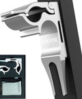 2 Pack Magnetic Sticks Holder For Golf Cart And Grass With Four Point Lock and sponge pad in shiny silver aluminum with toolkit