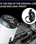 No Brainer Direct Replacement Windshield Wiper Washer Fluid Reservoir Cap Cover For Chevrolet, Buick, Cadillac, GMC OE 13227300 Compatible Easy Install Durable Auto Part shown installed on a car engine.