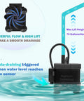 Tiny But Mighty Submersible Condensate Pump With Level Sensor 110V Auto Shut Off For Dehumidifiers Air Conditioners Furnaces