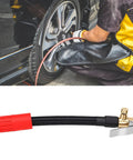 Heavy Duty Tire Inflator Extension 16cm Hose Quick Connect Air Chuck Flexible Adapter For Cars Motorcycles Evs Bikes Reaches Stems Behind Spokes With No Sweat Setup And Easy Peasy Connection For Perfect Pressure When You Need It And Get Work Done Fast. 16cm copper silicone hose on car wheel