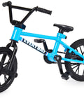 Blue BMX Finger Bike Replica With Metal Frame For Realistic Flick Tricks Movable Parts Authentic Graphics Mini Deck Style BMX Toy