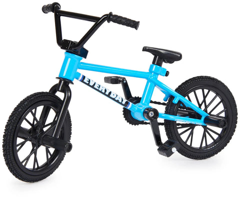 Blue BMX Finger Bike Replica With Metal Frame For Realistic Flick Tricks Movable Parts Authentic Graphics Mini Deck Style BMX Toy