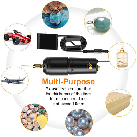 Pro Grade Electric Resin Drill Set With Pin Vise Mini Hand Drill Kit And 10 Pieces Twist Drill Bits for versatile use