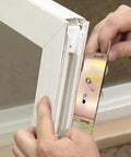 Installing 2 Pack Sliding Patio Door Tandem Roller Assembly For Common Vinyl Sliding Doors with adjustment feature visible