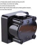 High Accuracy Fuel Flow Meter With LCD Display For Gasoline Kerosene Engine Oil And Water Flow Rates In A One Half Inch Inlet Outlet Aluminum Alloy Digital Flow Sensor For Precise Control And Low Flow Measurement showing front view