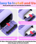 12 Roll Kids Instant Camera Print Paper Refill BPA Free 56mm By 24mm Thermal Paper For Photo Printers, Each Roll Prints About 60 Pics, Safe Premium Paper. Kids instant camera paper refill, open slot and install printing paper.
