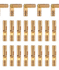 Hidden Brass Barrel Hinges Set, 25 Pieces, 20x4mm Invisible Concealed Cylinder Hinges With 135 Degree Opening, displayed in rows