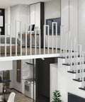 Heavy Duty Side Mount Stair Rail With Rock Solid Grip For Deck Balusters And Outdoor Steps, white metal design in modern interior.