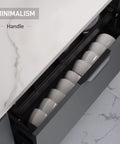 Edge Black Finger Pull For Cabinets And Drawers Concealed Back Mount Aluminum Flat Handles 10 Pack in kitchen drawer