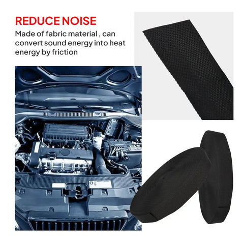 2 In 1 Heat Shrink Braided Sleeving Fabric Tubing for Irregular Shape Hoses and Cables shown under car hood