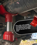 Beefy Heavy Duty 12 Ton Bottle Jack Adapter with 1/4 inch steel saddle lifting 4 inch axle