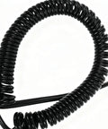 Coiled black Nail Drill Cord For Electric Manicure Machines, Power Wire That Keeps Your Drill Poppin, Universal Fit For Home Salon Or Pro Studio