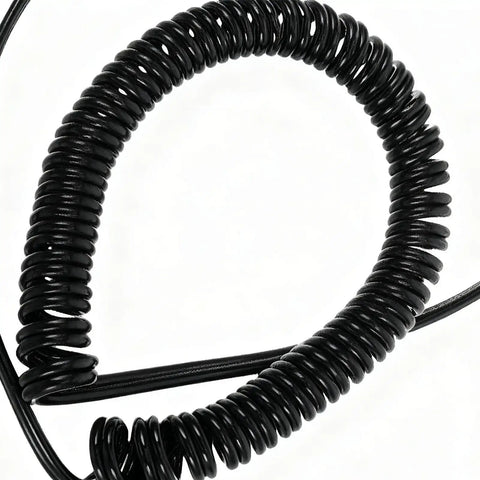 Coiled black Nail Drill Cord For Electric Manicure Machines, Power Wire That Keeps Your Drill Poppin, Universal Fit For Home Salon Or Pro Studio