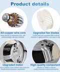 Upgraded 8832N 8832NA Blower Motor Replacement for Nutone Broan Bathroom Exhaust Fans with copper core, ABS fan blades