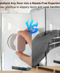 Hand holding 2 Pack Suction Cup Handles For Glass Surfaces And Smooth Walls No Drilling Required Installation Easy Strong Vacuum Removable
