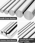 Three Quarters Inch Diameter 304 Stainless Steel Round Rod, Ten Inch Length, Solid Bar For DIY Metal Craft And Metalworking