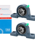 Two Pack UCP205-16 Pillow Block Bearing 1 Inch Beefy Heavy Duty Self Aligning Mounted Ball Bearing With Solid Cast Iron Base