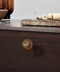 Antique Brass Cabinet Knobs 10 Pack For Kitchen Cabinets And Dresser Drawers Zinc Alloy Hardware Pulls With Vintage Floral Design And Old School Charm For A Classic Retro Vibe