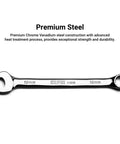 Three Quarters Inch Combination Wrench Twelve Point SAE Chrome Vanadium Heat Treated For High Torque Longer Handle For Extra Leverage Professional Grade Tool For Tight Spaces