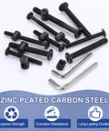Beefed Up Zinc Plated Carbon Steel Hex Socket Cap Screws Set for Furniture Assembly, M6 and M8 Threads, 50mm to 120mm Length