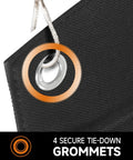 Close-up of secure tie-down grommet on 200W Monocrystalline Portable Folding Solar Panel Charger For Generators And Power Stations