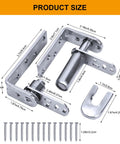 Taluokong saloon door hinges, self-return double-acting, 304 stainless steel hardware with mounting screws, 2 sets