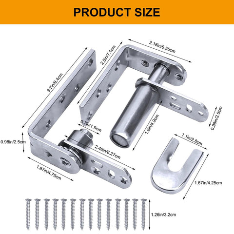 Taluokong saloon door hinges, self-return double-acting, 304 stainless steel hardware with mounting screws, 2 sets