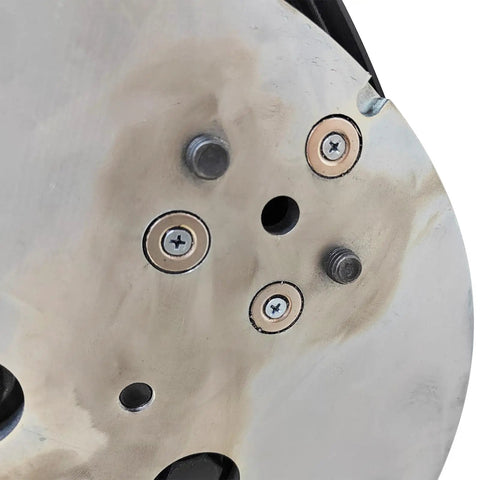 Close-up of grinding disc on Self Propelled Concrete Floor Grinder And Polisher With 12 Head Multi Directional Grinding System
