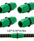 Ultimate 2026 Expandable Garden Hose Repair Kit Features Universal Female And Male Connectors That Fix Leaky Hoses In Minutes For Most 3/4 Or 5/8 Inch Water Lines Up To 100 FT Including Retractables And Plastic Models Perfect Green Solution. Green ABS garden hose repair coupler, 1.97 x 0.79 x 0.79 in