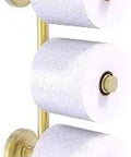 Reserve Roll Toilet Paper Holder Satin Brass Solid Brass Construction With Concealed Mounting Hardware Contemporary Regal Style
