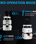 Heavy Duty Manual Wire Stripper Machine For 0.08 To 1 Inch Wires, showing manual and drill modes for stripping copper cables.