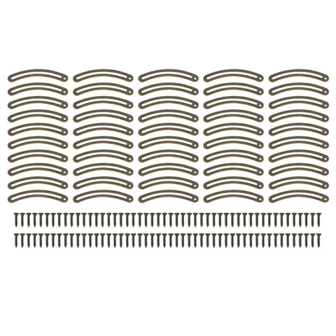 100-piece Soft Close Retro Recurved Lid Support Hinge Kit For Wooden Box, 6.7x1cm bronze iron stay hinges and screws